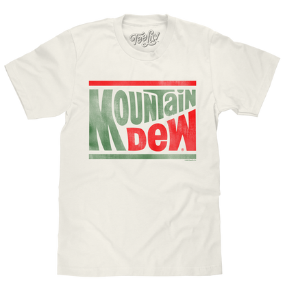 Mountain Dew Retro Logo Mens T Shirt Officially Licensed Green
