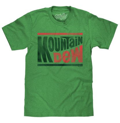 Mountain Dew Retro Logo Mens T Shirt Officially Licensed Green