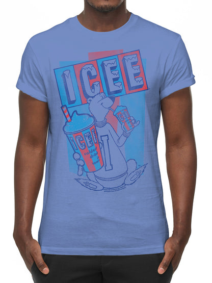 ICEE Polar Bear Logo Mens T Shirt Officially Licensed Blue