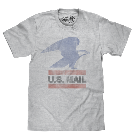 U.S. Mail Eagle Logo Mens T Shirt Gray Officially Licensed