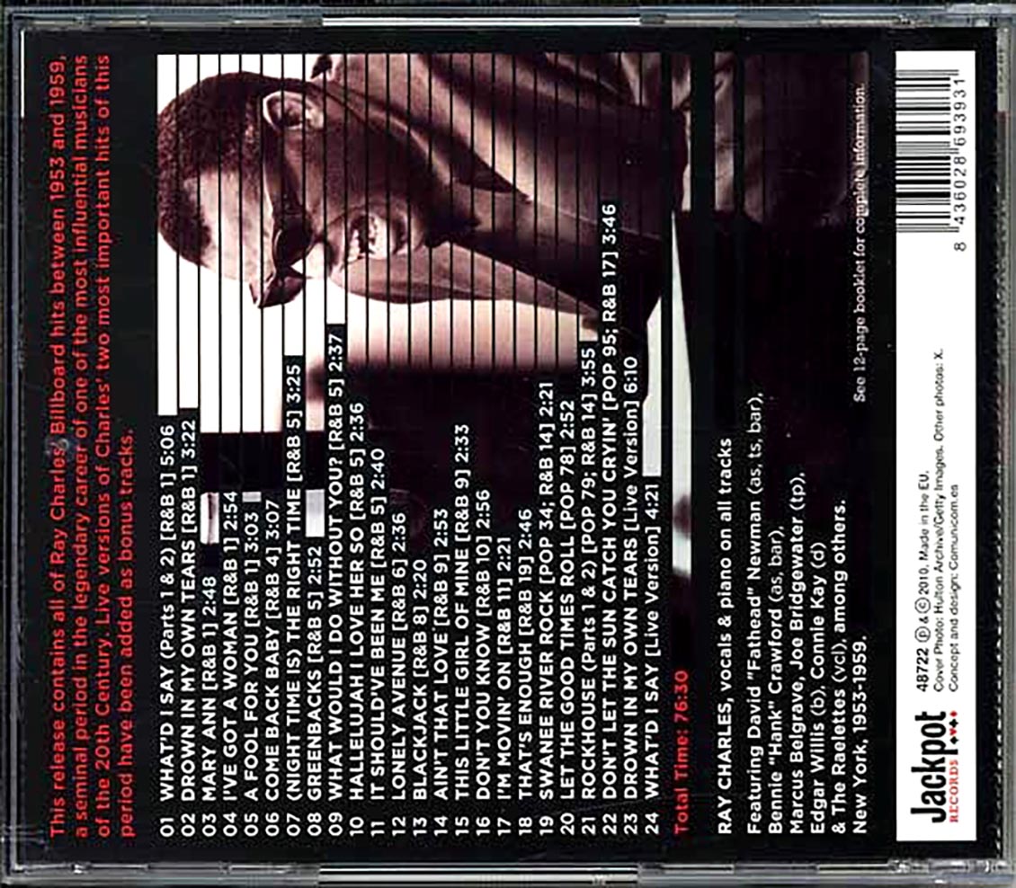 Ray Charles - The King Of Soul + Classic Hits Music CD