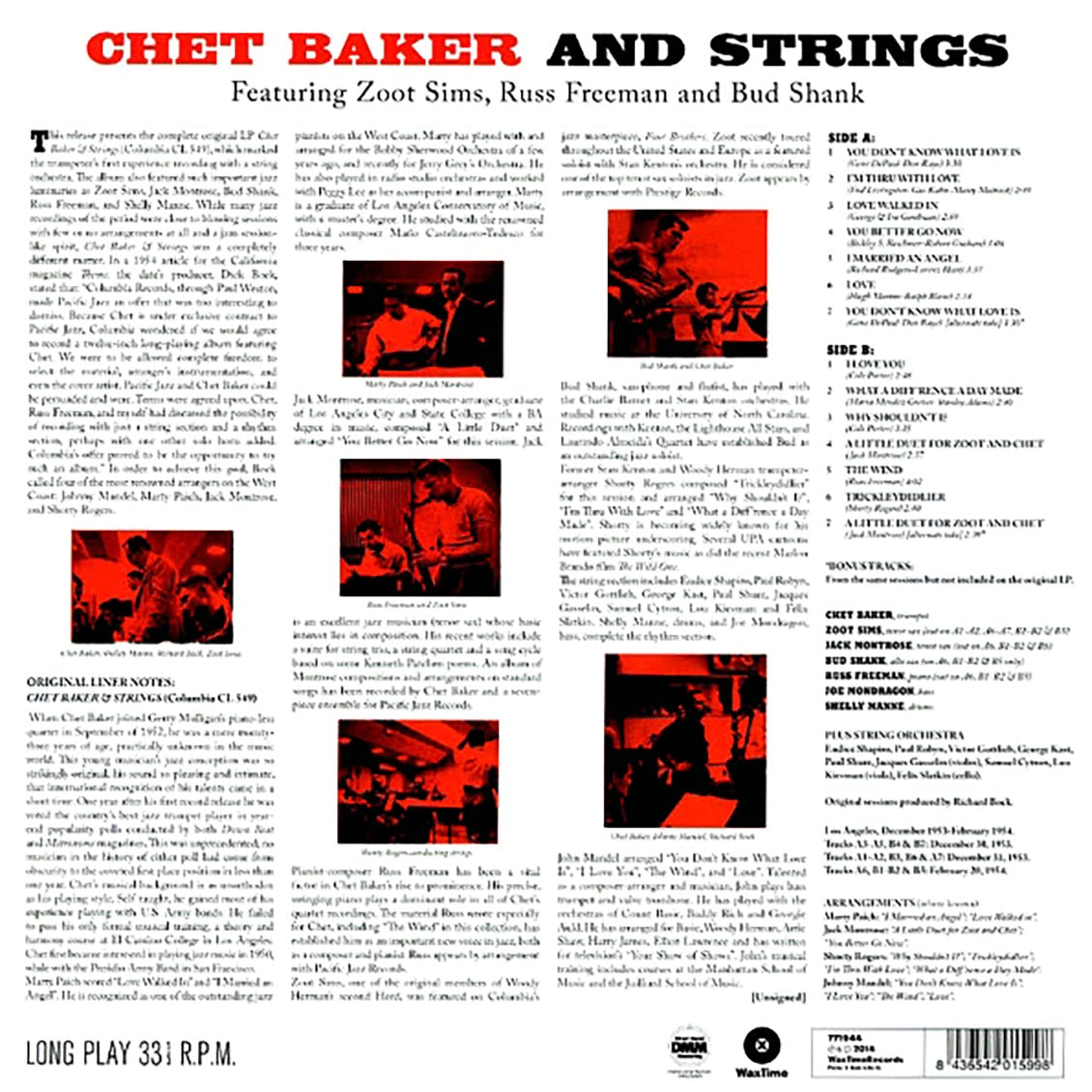 Chet Baker - Chet Baker And Strings (incl. mp3) (180g) Vinyl Record