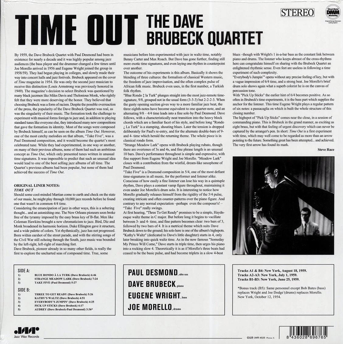 Dave Brubeck Quartet - Time Out (ltd. ed.) (180g) (remastered) Vinyl Record