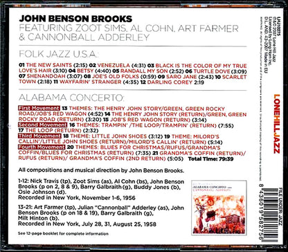 John Benson Brooks - Folk Jazz USA + Alabma Concerto Music CD