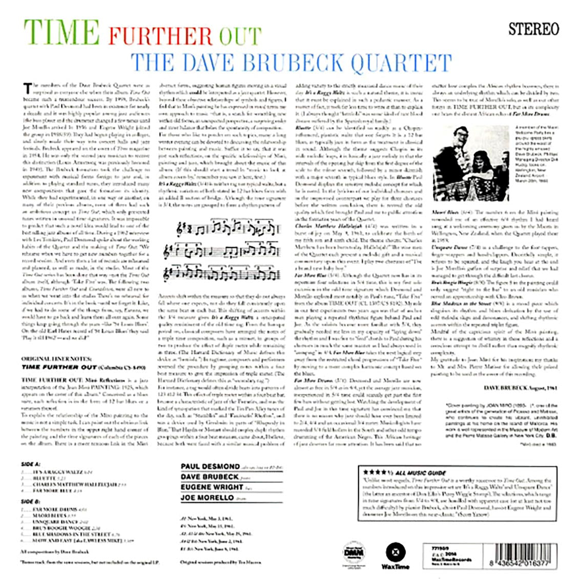 Dave Brubeck Quartet - Time Further Out (ltd. ed.) (180g) Vinyl Record