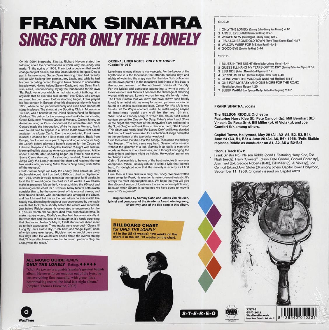 Frank Sinatra - Only The Lonely (+bonus track) (ltd. ed.) (180g) (remastered) Vinyl Record