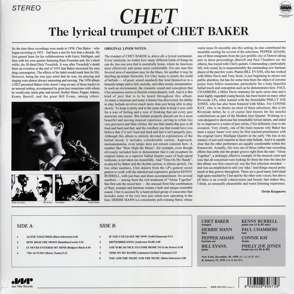 Chet Baker - Chet (ltd. ed.) (180g) (remastered) Vinyl Record