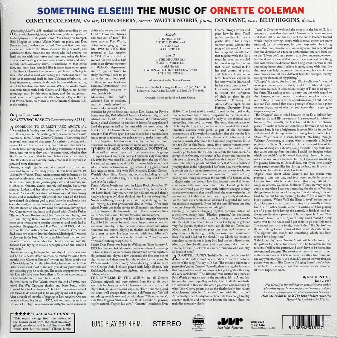 Ornette Coleman - Something Else!!! The Music Of Ornette Coleman (ltd. ed.) (180g) Vinyl Record