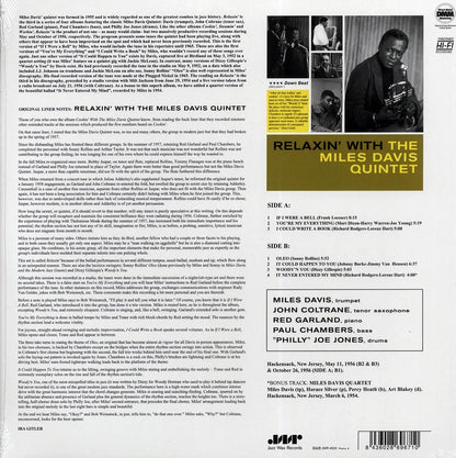 Miles Davis Quintet - Relaxin' With Miles Davis Quintet (+bonus track) (ltd. ed.) (180g) (remastered) Vinyl Record
