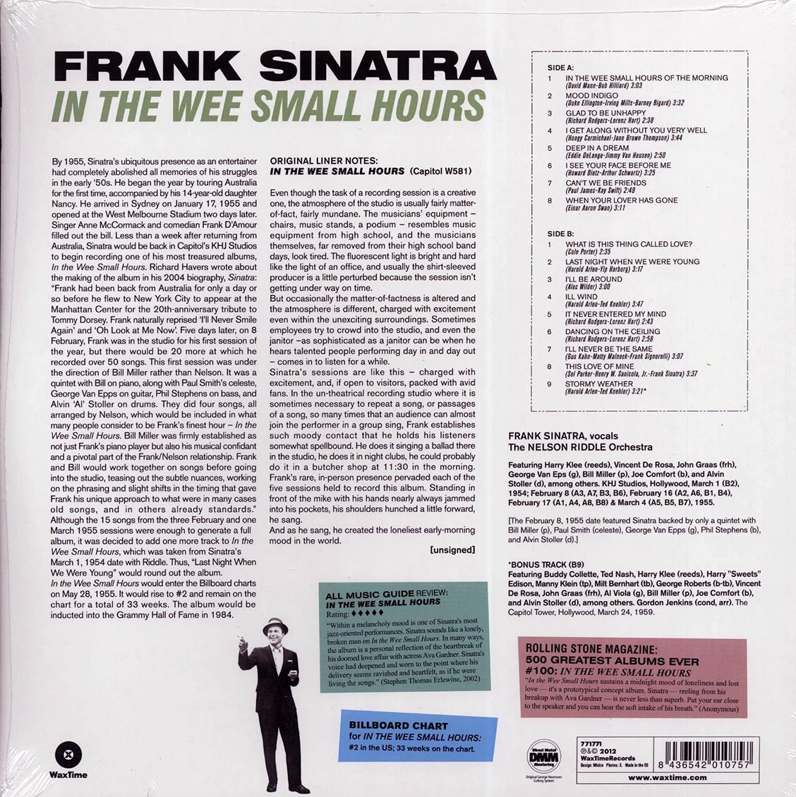 Frank Sinatra - In The Wee Small Hours (+bonus track) (ltd. ed.) (180g) Vinyl Record