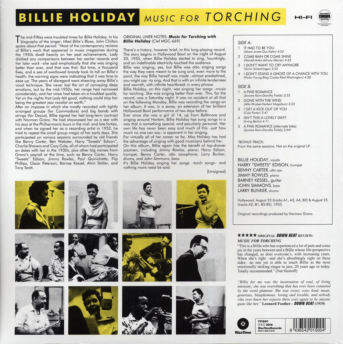 Billie Holiday - Music For Torching (ltd. ed.) (180g) (remastered) Vinyl Record