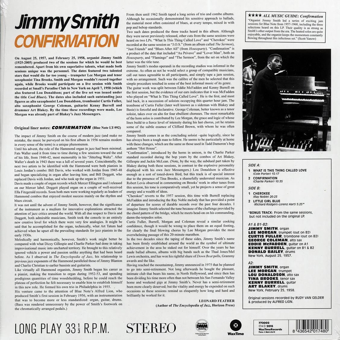 Jimmy Smith - Confirmation (+bonus track) (ltd. ed.) (180g) Vinyl Record
