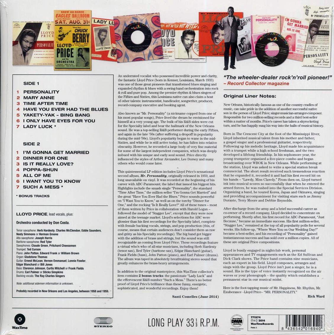 Lloyd Price - Mr. Personality (+2 bonus tracks) (ltd. ed.) (180g) Vinyl Record