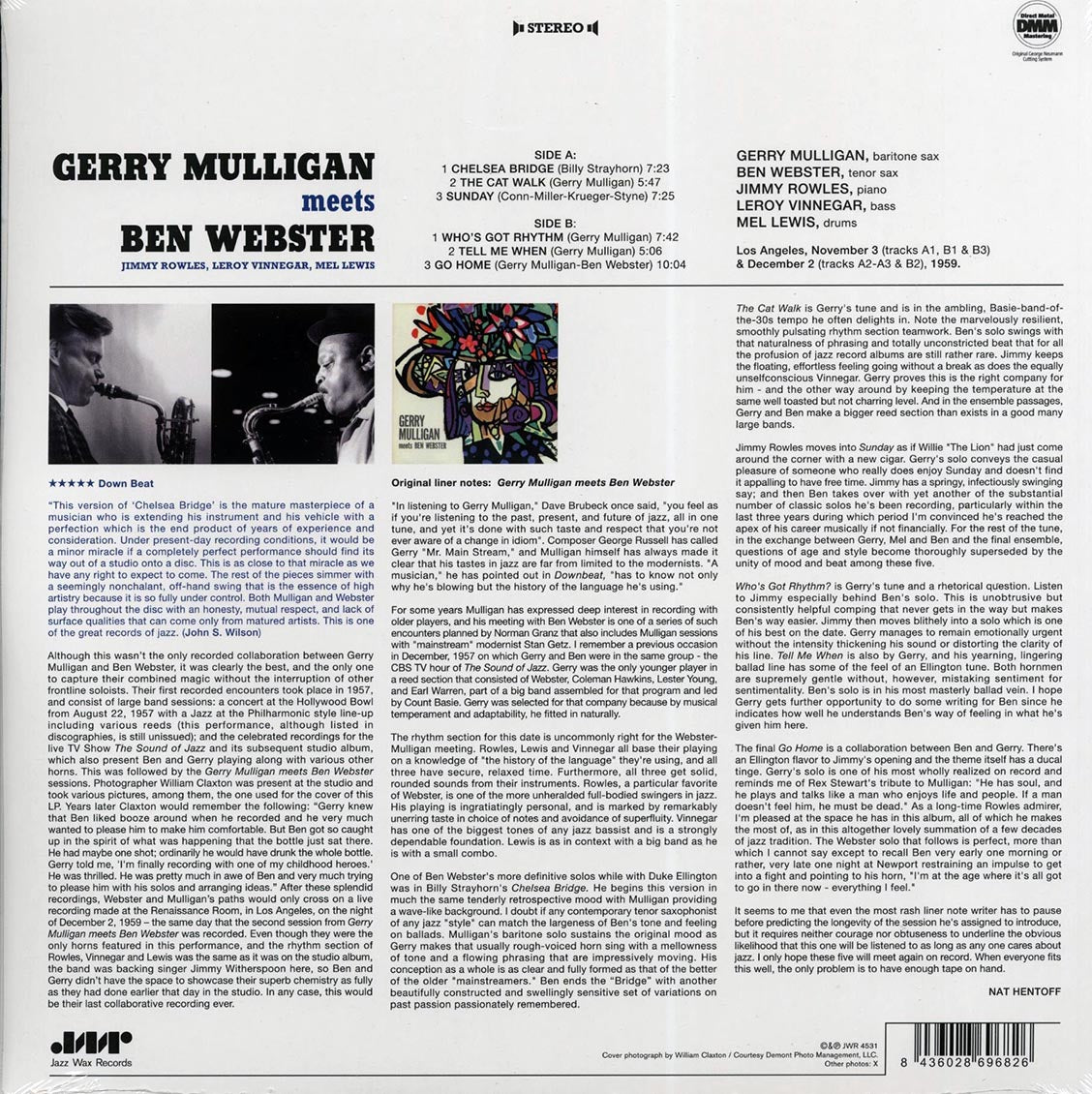 Gerry Mulligan, Ben Webster - Gerry Mulligan Meets Ben Webster (ltd. ed.) (180g) (remastered) Vinyl Record