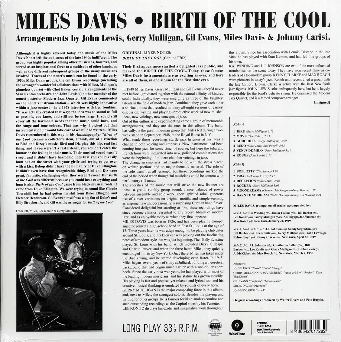 Miles Davis - Birth Of The Cool (ltd. ed.) (180g) (remastered) Vinyl Record