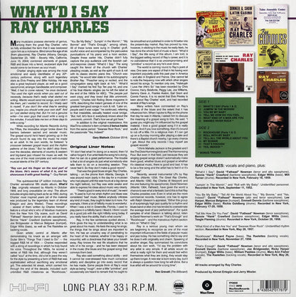 Ray Charles - What'd I Say (ltd. ed.) (180g) Vinyl Record