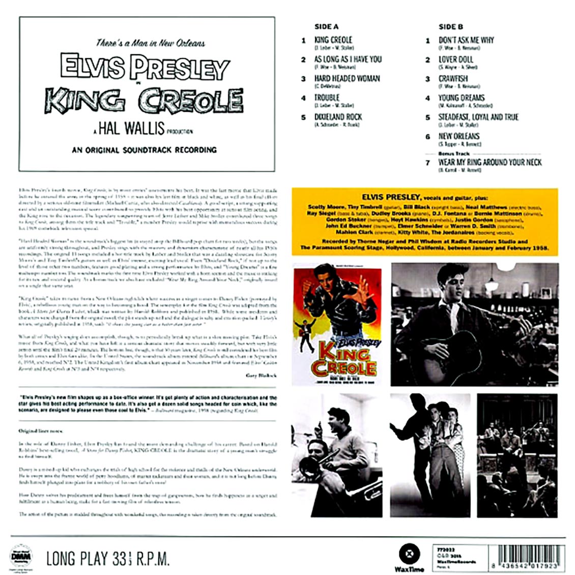 Elvis Presley - King Creole: An Original Soundtrack Recording (ltd. ed.) (180g) Vinyl Record