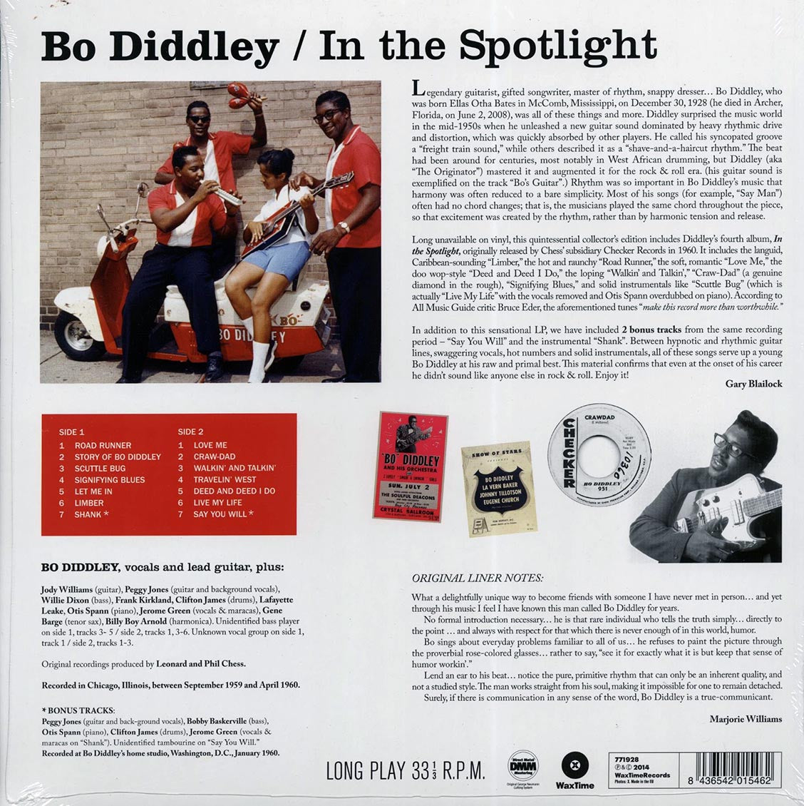 Bo Diddley - In The Spotlight (+2 bonus tracks) (180g) Vinyl Record