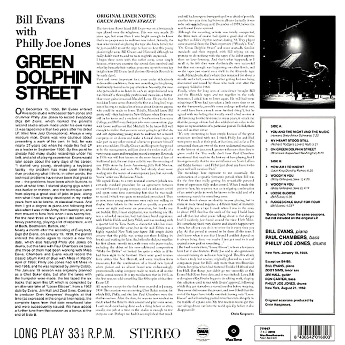 Bill Evans, Philly Joe Jones - Green Dolphin Street (ltd. ed.) (180g) Vinyl Record