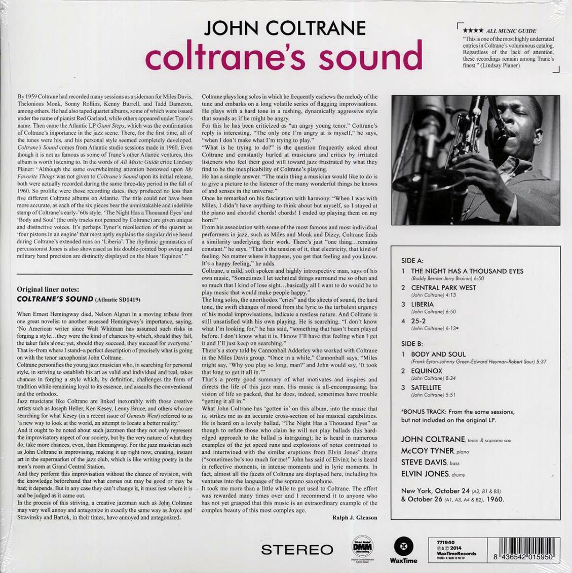 John Coltrane - Coltrane's Sound (+bonus track) (ltd. ed.) (180g) (remastered) Vinyl Record