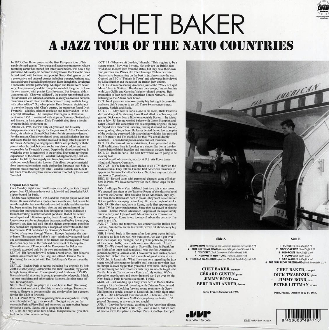 Chet Baker - Chet Baker In Europe: A Jazz Tour Of The Nato Countries (ltd. ed.) (180g) (remastered) Vinyl Record