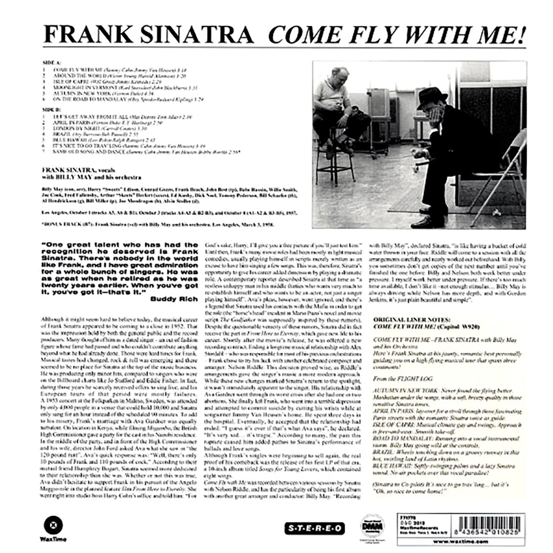 Frank Sinatra - Come Fly With Me! (+bonus track) (ltd. ed.) (180g) Vinyl Record