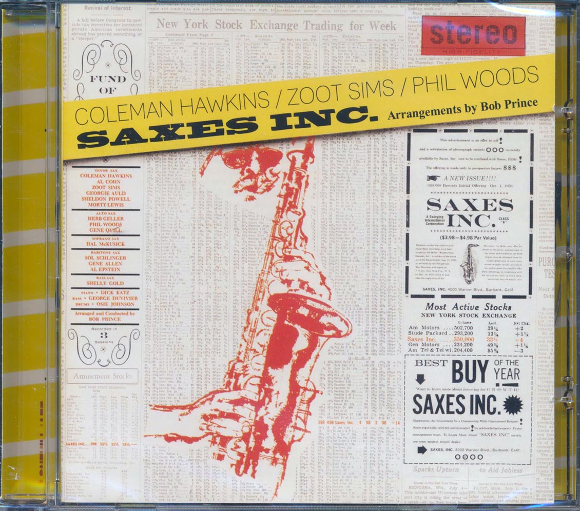 Coleman Hawkins, Zoot Sims, Phil Woods - Saxes Inc. Music CD