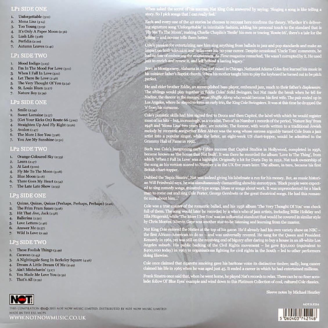 Nat King Cole - The Platinum Collection (3xLP) (white vinyl) Vinyl Record