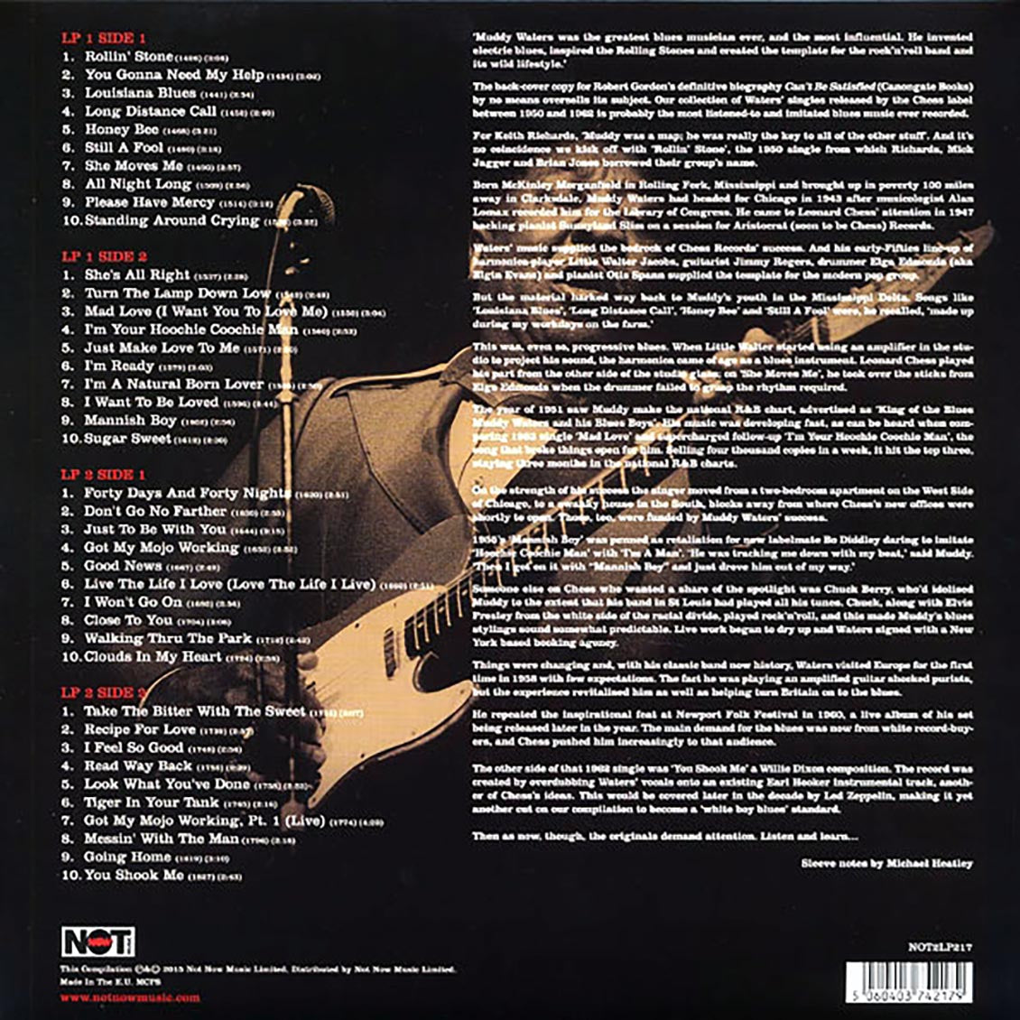 Muddy Waters - The Chess Singles Collection (40 tracks) (2xLP) (180g) Vinyl Record