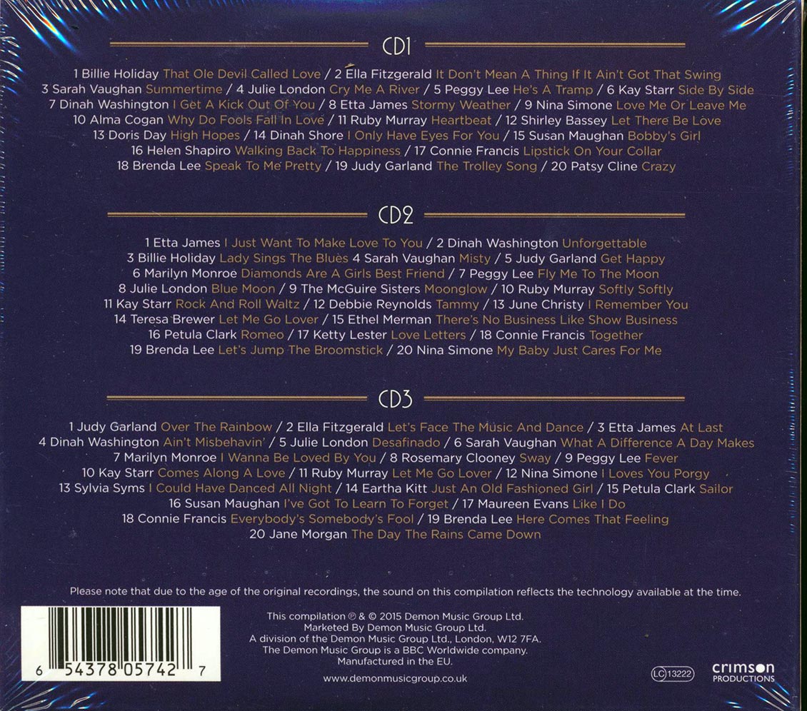 Various - The First Ladies Of Song (60 tracks) (3xCD) Music CD