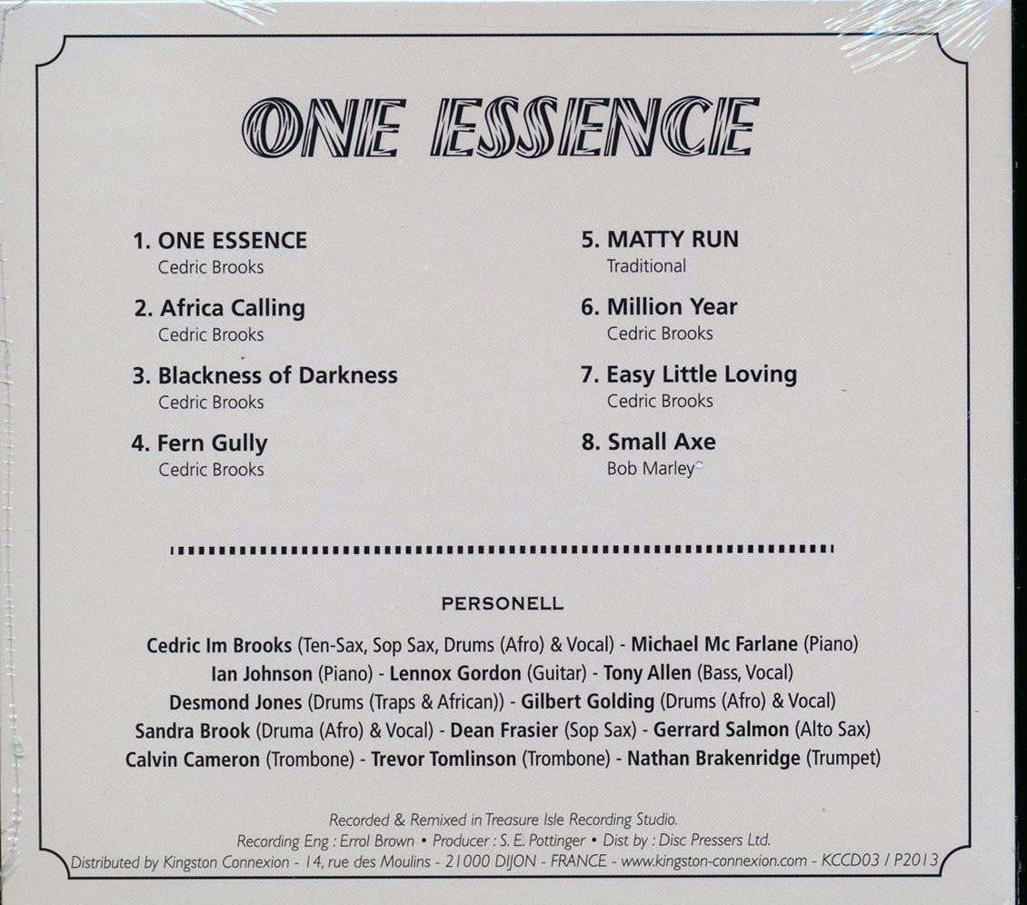 Cedric Brooks & The Light Of Saba - One Essence Music CD