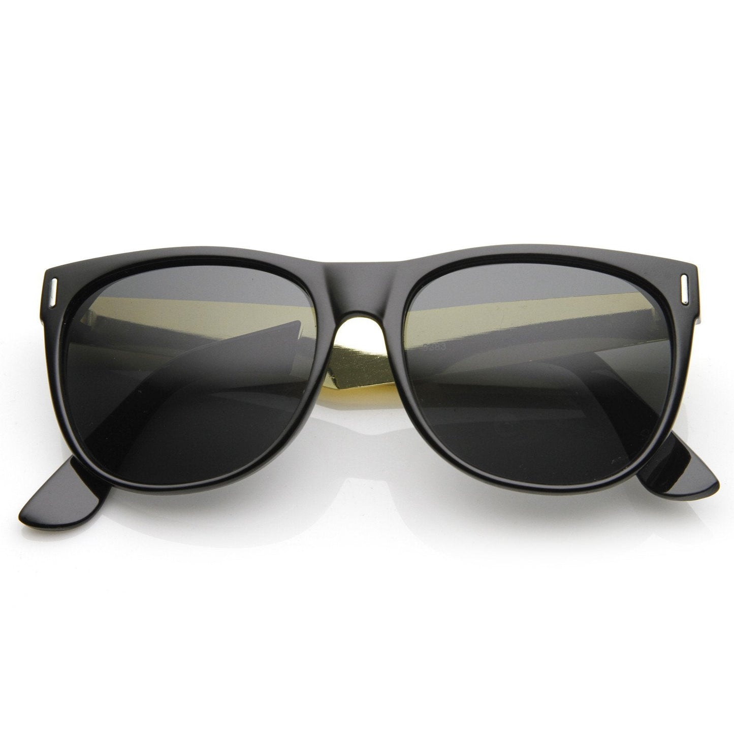 Trendy Indie Hipster Super Retro Metal Arm Horned Rim Sunglasses 8687