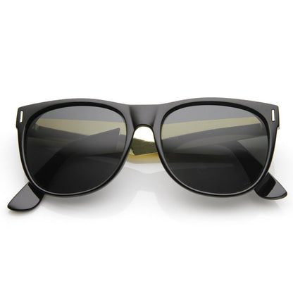 Trendy Indie Hipster Super Retro Metal Arm Horned Rim Sunglasses 8687