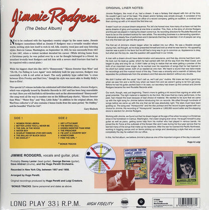 Jimmie Rodgers - Jimmie Rodgers (The Debut Album) (+2 bonus tracks) (ltd. ed.) (180g) Vinyl Record