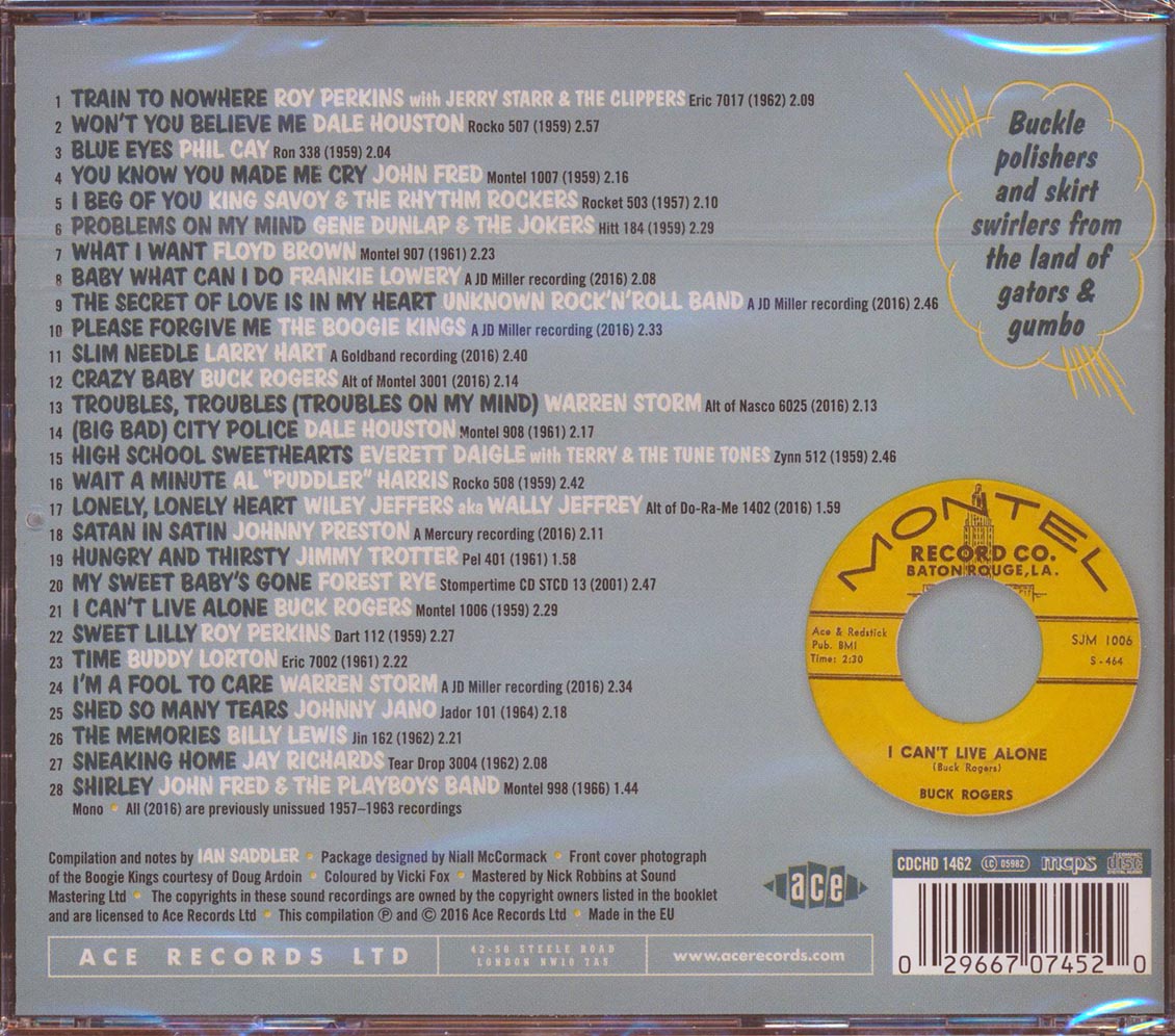 Johnny Preston, Gene Dunlop, John Fred, Roy Perkins, Etc. - Swamp Pop By The Bayou: Troubles, Tears & Trains (28 tracks) Music CD