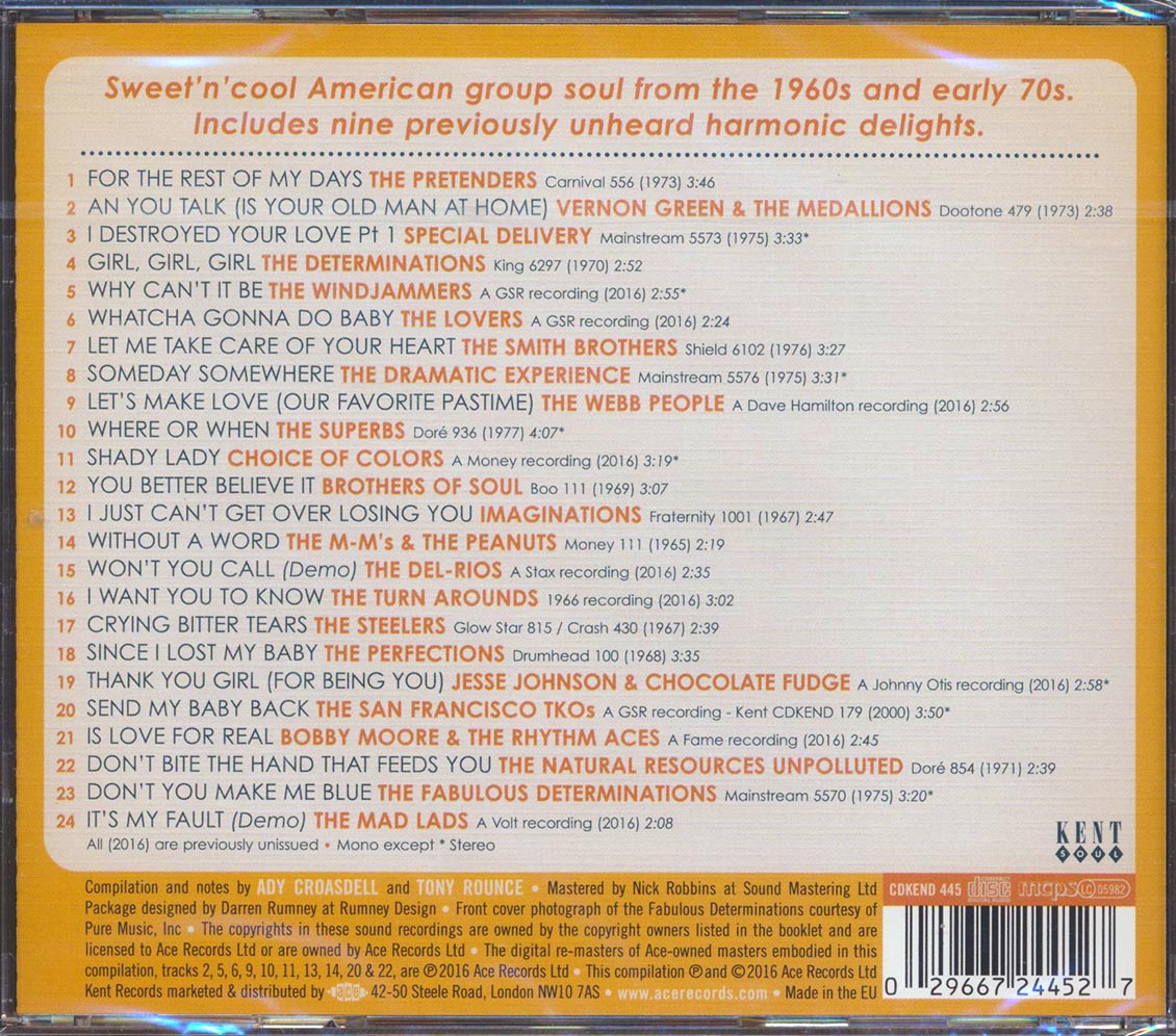 Various - Harmony Of The Soul: Vocal Groups 1962-1977 (24 tracks) Music CD
