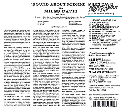 Miles Davis 'Round About Midnight Dutch Cover Edition ltd ed remastered Music CD