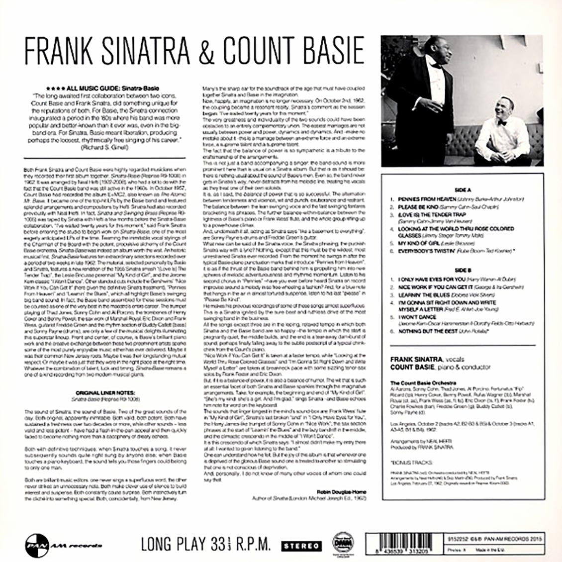 Frank Sinatra & The Count Basie Orchestra - Frank Sinatra & The Count Basie Orchestra (+2 bonus tracks) (ltd. ed.) (180g) Vinyl Record