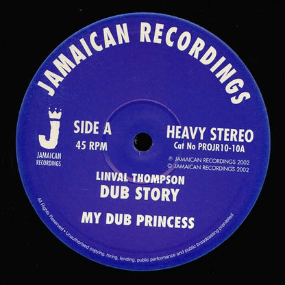 Linval Thompson - My Dub Princess  /  Linval Thompson - Cheat Me Outta Dub 10" Vinyl Record