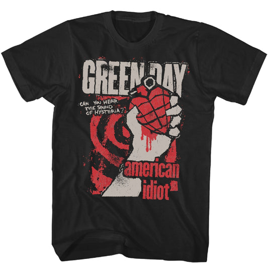 Green Day "American Idiot Hysteria Tee" Mens T Shirt