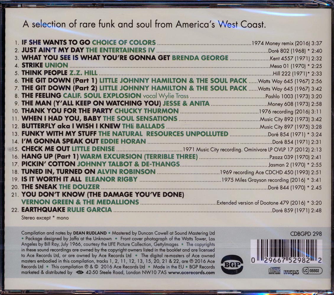 Various - California Soul: Funk & Soul From The Golden State 1967-1976 (incl. large booklet) Music CD