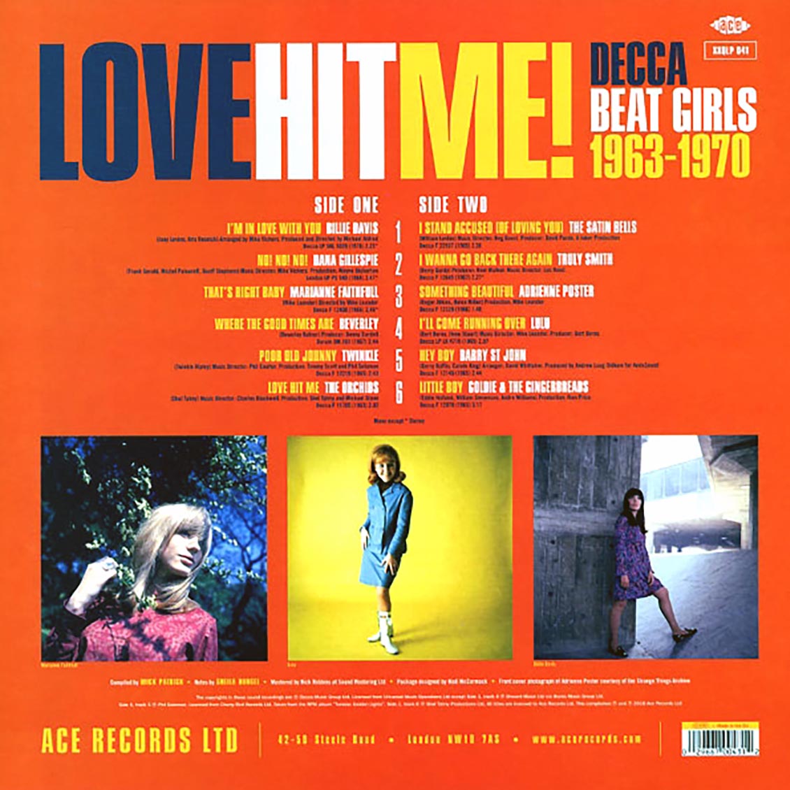 Marianne Faithfull, Billy Davis, The Orchids, Etc. - Love Hit Me! Decca Beat Girls 1963-1970 Vinyl Record