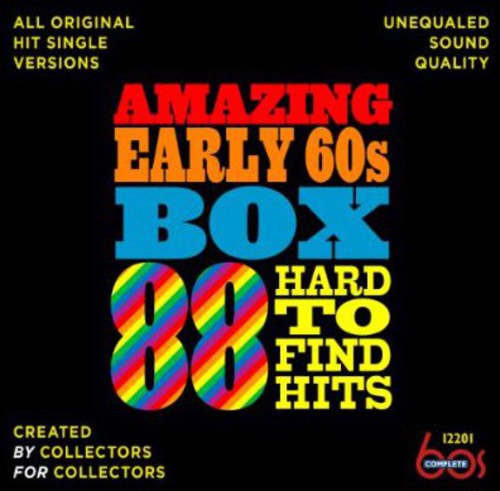 the album cover for Amazing Early 60s Box 88 Hard-To-Find Hits - Amazing Early 60s Box: 88 Hard-To-Find Hits / Various