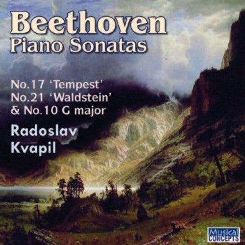 the album cover for Beethoven / Radoslav Kvapil - Piano Sonatas Nos 10 17 & 21