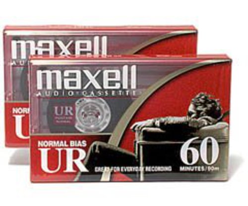 Maxell 109024 UR-60 Audio Cassettes 60 Minutes 2 Pack - Audio Cassette