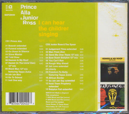 Prince Alla, Jr. Ross & The Spears - I Can Hear The Children Singing: 1976-1978 (24 tracks) (2xCD) Music CD