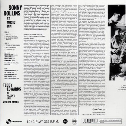 Sonny Rollins - At Music Inn (ltd. ed.) (180g) Vinyl Record