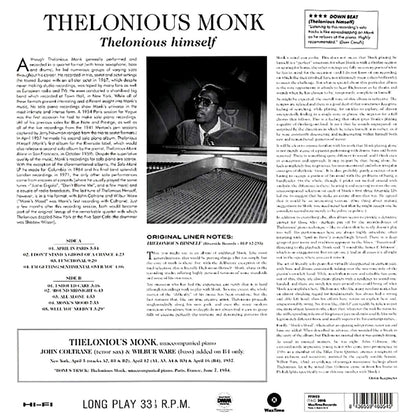 Thelonious Monk - Thelonious Himself (+bonus track) (ltd. ed.) (180g) Vinyl Record