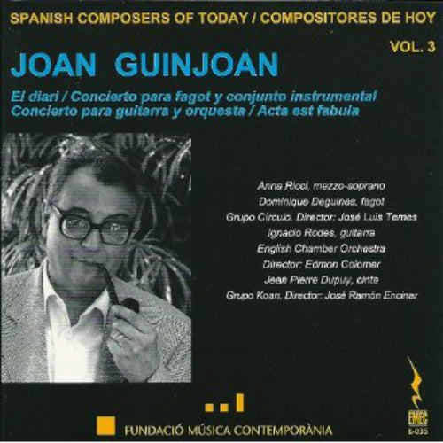 the album cover for Anna Ricci - JosÃ© Luis Temes - Edmon Colomer - Spanish Composers Of Today Vol. 3 - Joan Guinjoan