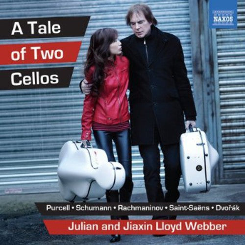 the album cover for JULIAN LLOYD WEBBER - Tale of Two Cellos
